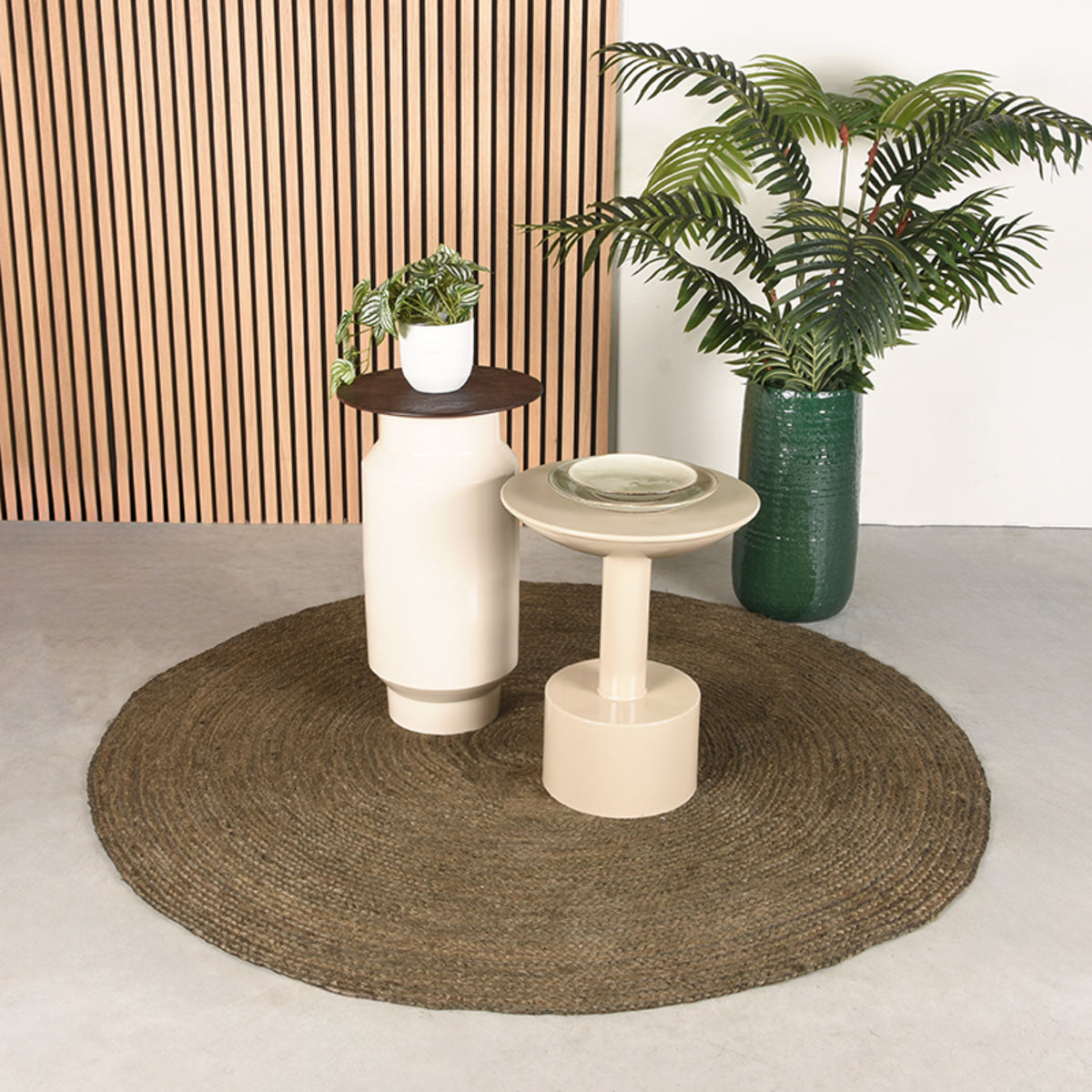 LABEL51 Bijzettafel Rif – Industrieel Metaal – Ø40 cm